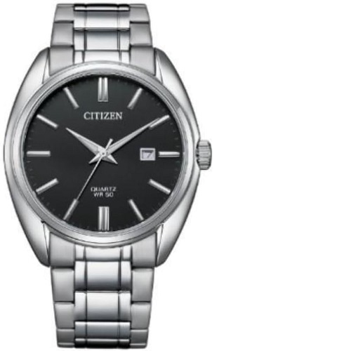 CITIZEN BI5100-58E MEN’S BLACK DIAL SILVER BRACELET QUARTZ DRESS WATCH - deluxe.com.ng