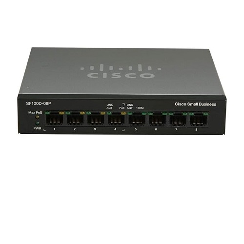 CISCO SF100D-08P 8-Port 10/100 PoE Desktop Switch - deluxe.com.ng