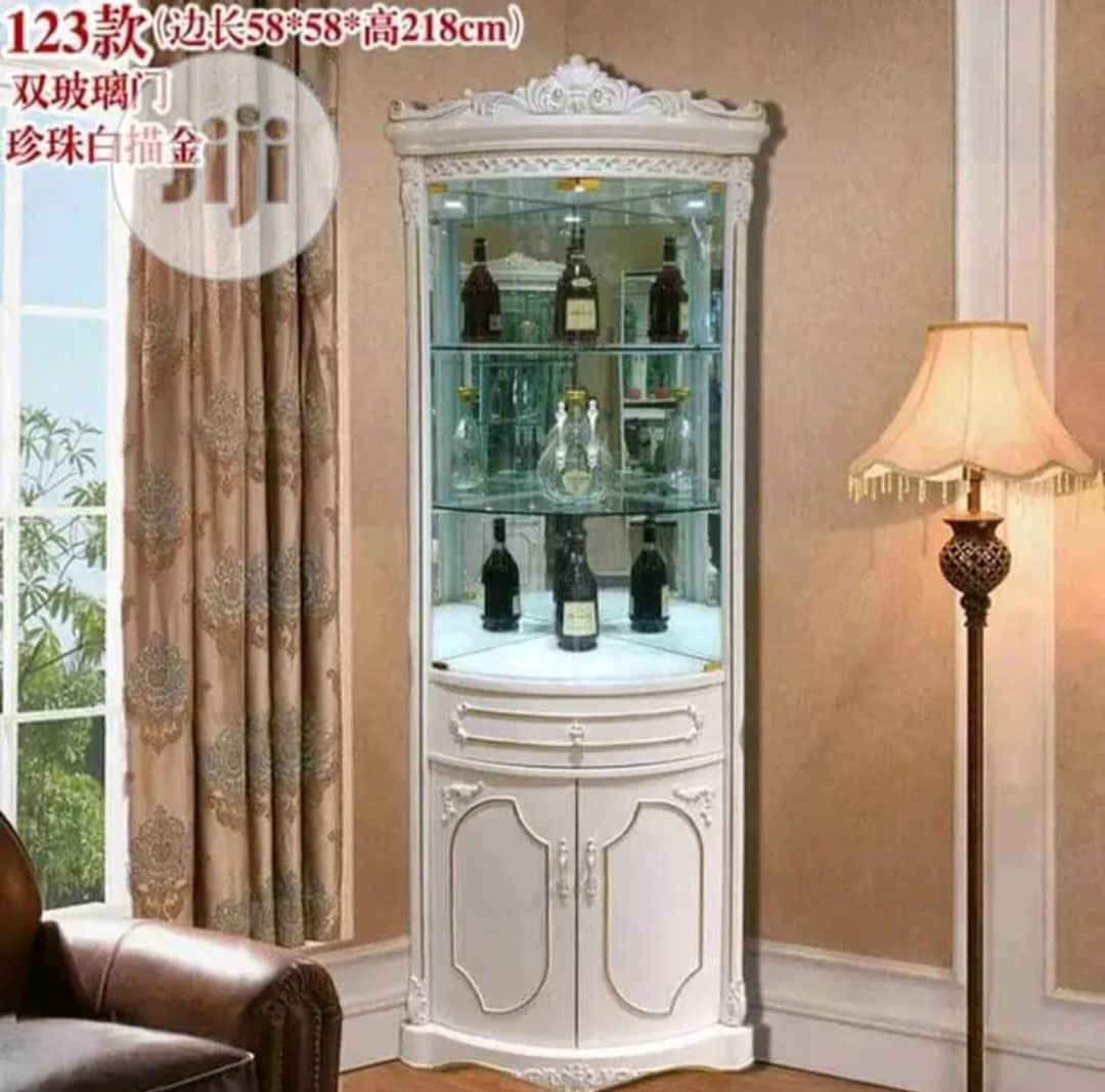 WHITE WINE BAR STAND WITH GLASS (1530)
