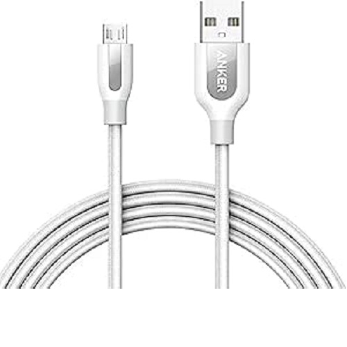 Anker A8143H21 PowerLine+ Micro USB (6ft) White - deluxe.com.ng