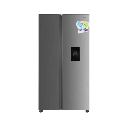 BRUHM 521 LITRES BLACK GLASS DOOR SIDE BY SIDE REFRIGERATOR | BFX-529ENG - deluxe.com.ng
