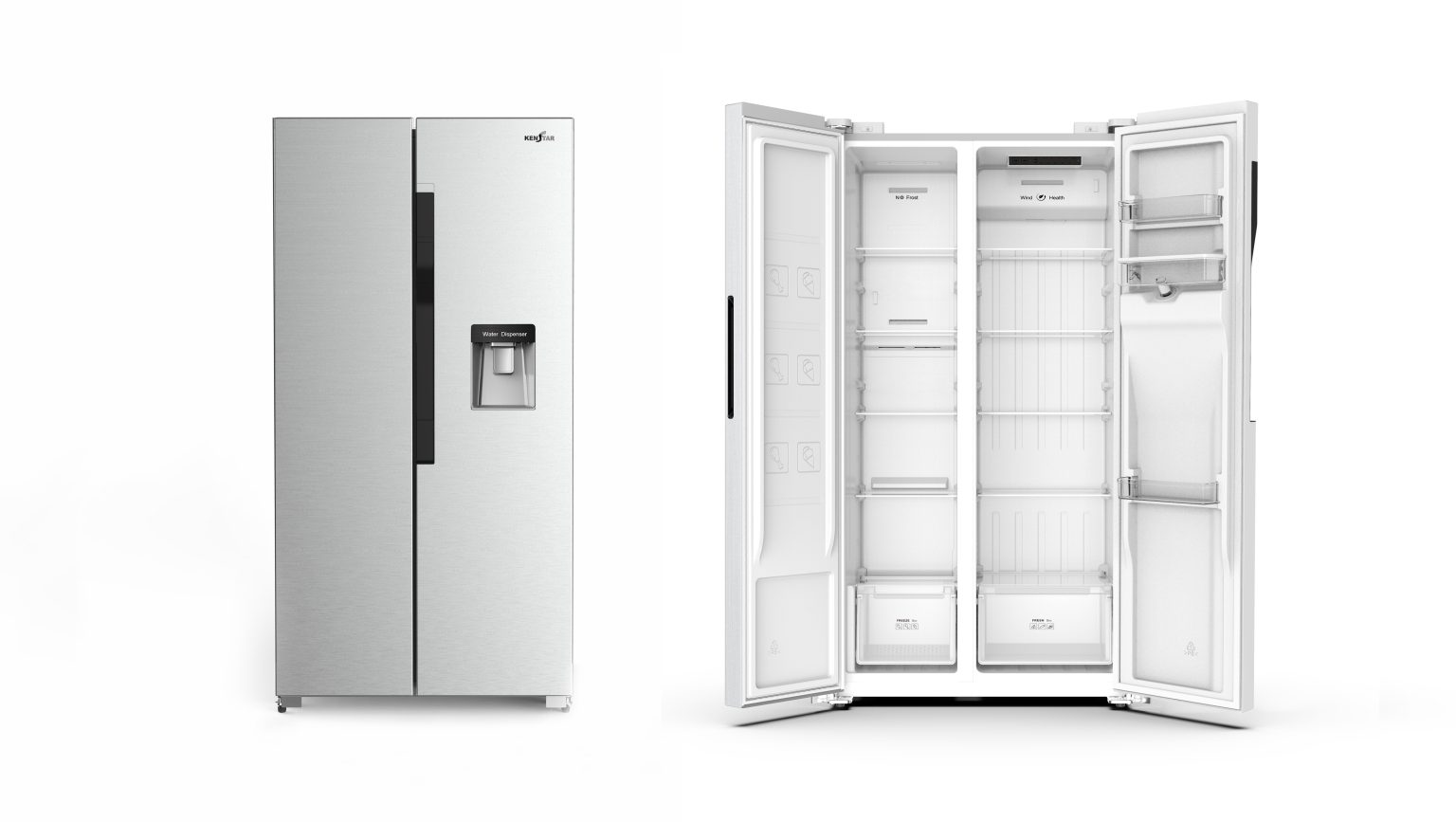 KENSTAR 410L DYNAMIC INVERTER SIDE BY SIDE FRIDGE KSS-530S