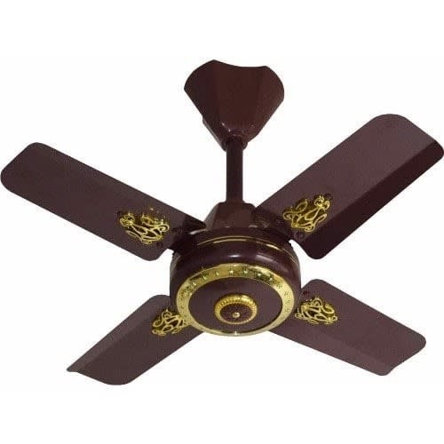 SONIK Short Blade 24" Ceiliing Fan - White & Brown - deluxe.com.ng
