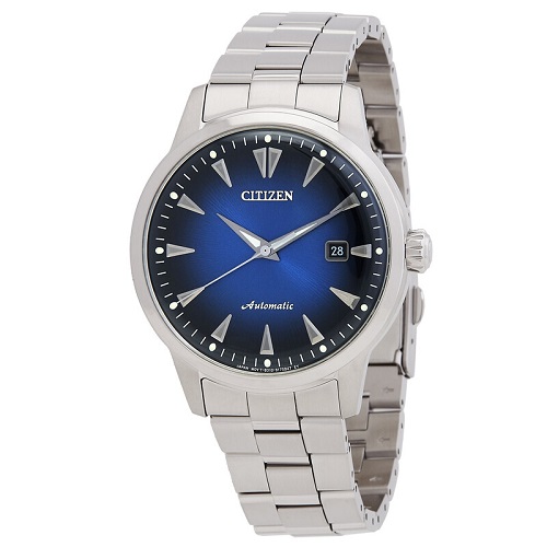  CITIZEN NK0009-82L MEN’S MECHANICAL CLASSIC BLUE DIAL SILVER BRACELET WATCH - deluxe.com.ng