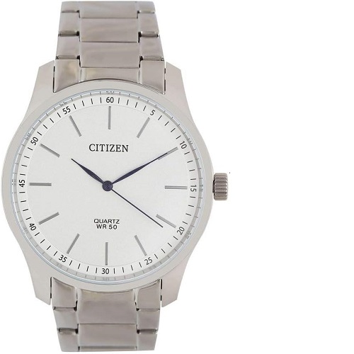 CITIZEN BH5000-59A MEN’S QUARTZ ANALOG SILVER DIAL DRESS WATCH - deluxe.com.ng