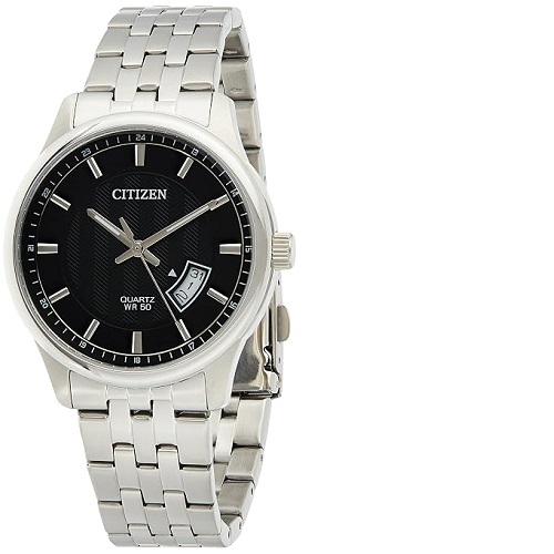 CITIZEN BI1050-81E MEN’S BLACK DIAL QUARTZ BRACELET WATCH - deluxe.com.ng