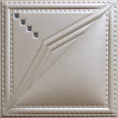 3D BEIGE LEATHER WALL PANEL - XK-79 