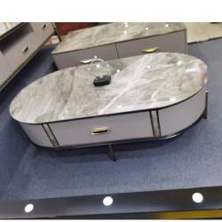 QUALITY DESIGNED WHITE & BROWN CENTER TABLE WITH TV STAND - AVAILABLE (JAFU)