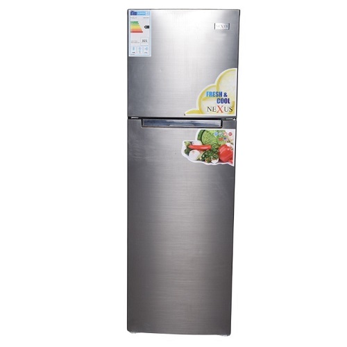 Nexus Double Door Refrigerator | NX-450NF (inox) - deluxe.com.ng
