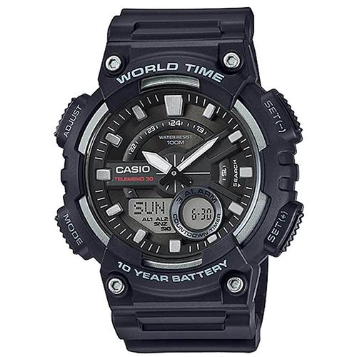 Casio AEQ110W-1AV Men’s Analog and Digital Quartz Black Watch 