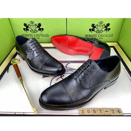 EXECUTIVE BLACK CORPORATE LEATHER SHOE WITH LACES AND PLAIN FACE BY RENATO CASTELLO | AVAILABLE IN ALL SIZES (SWNL) (N) - deluxe.com.ng