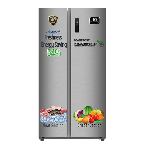 Scanfrost 650L Side-By-Side Refrigerator | SFSBS650ME - deluxe.com.ng