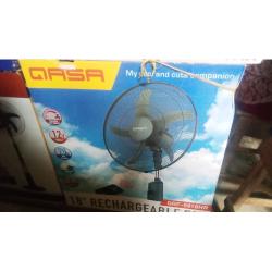 QASA 18 RECHARGEABLE FAN 12v Battery QRF-5918HR - deluxe.com.ng