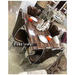 Executive Marble Dinning With 6 Chairs