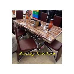 Unique Marble Dinning With 6 Chairs