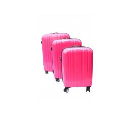 3-Piece Travel Luggage (28", 24"& 20") pink