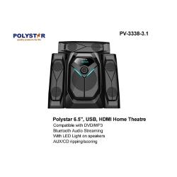 Polystar 6.5" Home Theatre With Usb And Dvd Player - Pv-3338-3.1ch