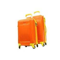 4 wheel trolley ABS luggage (orange)