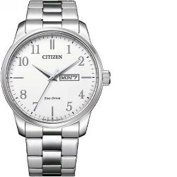 CITIZEN MEN’S BM8550-81A ECO-DRIVE QUARTZ WATCH WITH STAINLESS STEEL BRACELET - deluxe.com.ng