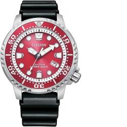 CITIZEN BN0159-15X MEN’S ECO-DRIVE DIVERS RED DIAL RUBBER STRAP WATCH- deluxe.com.ng