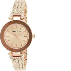 ANNE KLEIN AK/3192RGCV WOMEN'S ROSE GOLD-TONE MESH BRACELET SMALL WATCH - deluxe.com.ng
