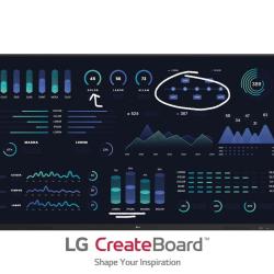 LG Commercial LED Monitor CreateBoard™ TR3DJ-B Series 65'' IPS UHD IR Multi Touch Interactive Whiteboard with Embedded Writing Software and Built-in Front Speakers