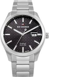 BEN SHERMAN WBS109TSM MEN'S THE RONNIE PROFESSIONAL STAINLESS STEEL BRACELET WATCH - deluxe.com.ng