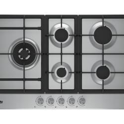 BEKO 90CM 4+1 GAS ON STAINLESS STEEL HOB HQAW 75225 SX - deluxe.com.ng