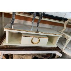 QUALITY DESIGNED CREAM & GOLD CENTER TABLE WITH DRAWER -AVAILABLE (SATEC) - deluxe.com.ng