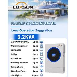 Luxsun 6.2KVA- P 48V Hybrid Solar Inverter –  with Parallel Cable & Parallel kits inside