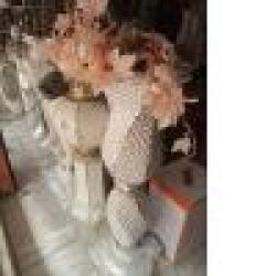 LIGHT BROWN DESIGNED FLOWER POT WITHOUT FLOWER (SWEN) - DELUXE.COM.NG