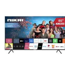 Nikai 85 Inch UHD LED WebOS Smart Tv Platinum Series, Magic Remote, Cinema Screen Design 4K Ultra HDR, Dolby Audio, Smart Voice Control, Apps YouTube, Netflix, Shahid – NIK85MEU4STN