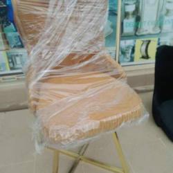 ORANGE ARMLESS CHAIR WITH X BASE/STAND (1530)
