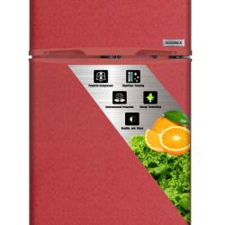 POLYSTAR 90L DOUBLE DOOR REFRIGERATOR | PV-DD203R6LR - deluxe.com.ng