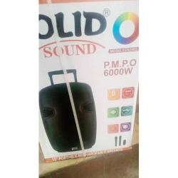 SOLID SOUND 15" RECHARGEABLE SPEAKER WITH BT, MIC & REMOTE SS1520EQ 6000W - deluxe.com.ng