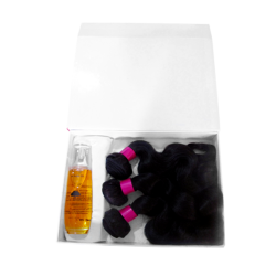 20" Peruvian Machine Weft Bodywave Hair (1B - Off Black) + BG Argan Hair Oil