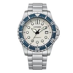 CITIZEN NJ0171-81A MEN’S URBAN MECHANICAL AUTOMATIC WHITE DIAL STAINLESS STEEL SPORTS WATCH - deluxe.com.ng