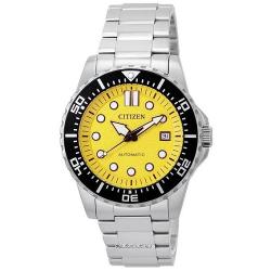 CITIZEN NJ0170-83Z MEN’S URBAN MECHANICAL AUTOMATIC YELLOW DIAL BRACELET SPORT WATCH - deluxe.com.ng