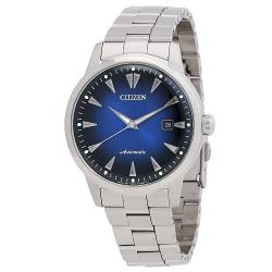  CITIZEN NK0009-82L MEN’S MECHANICAL CLASSIC BLUE DIAL SILVER BRACELET WATCH - deluxe.com.ng