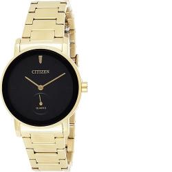CITIZEN EQ9062-58E WOMEN’S QUARTZ BLACK DIAL GOLD WATCH - deluxe.com.ng