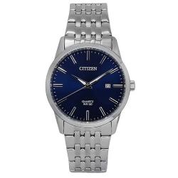 CITIZEN BI5000-87L MEN’S NAVY BLUE DIAL SILVER BRACELET QUARTZ DRESS WATCH - deluxe.com.ng