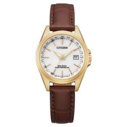CITIZEN EC1183-16A WOMEN’S CALF LEATHER RADIO CONTROLLED ECO-DRIVE WATCH. - deluxe.com.ng