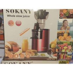 Sokany | JE-25 Multifunctional Whole Slow Juicer, 300W- deluxe.com.ng