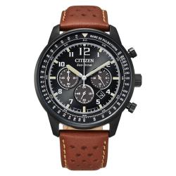 Citizen Men’s Eco-Drive Standard Analog Brown Leather Strap Watch |CA4505-12E|