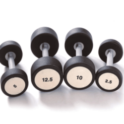 GATEGOLD FITNESS - Rubber dumbbell 2.5kg (pair) 
