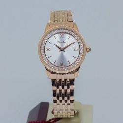 KOLBER GENEVE K3067241751 WOMEN’S ROUND SILVER DIAL ROSE GOLD STAINLESS STEEL WATCH