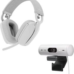 Logitech Zone Wireless Headset + Brio Webcam - Pro Personal Video Collaboration Kit, 1080p Full HD Camera & Zone Vibe 100
