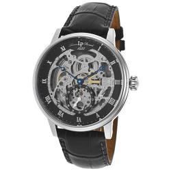 Lucien Piccard LP-40013A-01 Men’s Quantum Auto Black Genuine Leather Watch