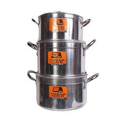 Tower 3pcs Set Of Tower Cooking Pots (Gold)
