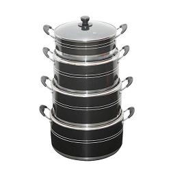 Title *  Le Decor 4 Piece Premium Non Stick Cookware Pot Set - Black